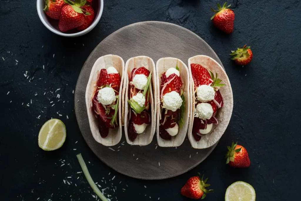 Strawberry Cheesecake Tacos