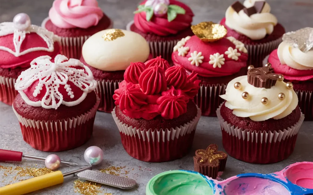 Red-velvet-cupcakes-decoration